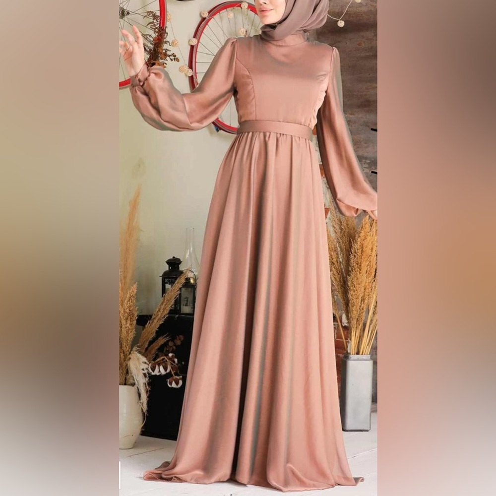 Elegant Tan Maxi Dress
